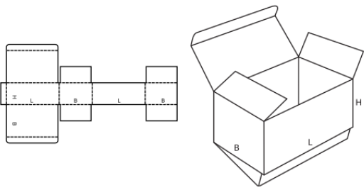 Skládaná krabice 0210 Skládaná krabice 0210