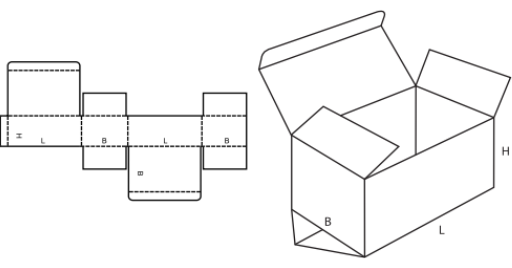 Skládaná krabice 0211 Skládaná krabice 0211