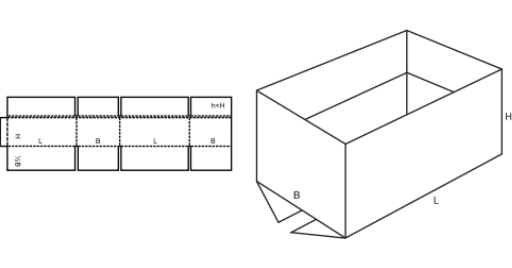 Skládaná krabice 0214 Skládaná krabice 0214