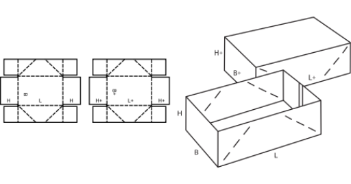Krabice s víkem 0303 Krabice s víkem 0303
