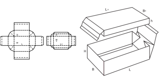 Krabice s víkem FEFCO 0323 Krabice s víkem FEFCO 0323
