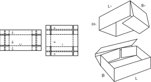 Krabice s otevřenými díly FEFCO 0331 Krabice s otevřenými díly FEFCO 0331