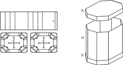 Nepravidelný oktabin FEFCO 0352 Nepravidelný oktabin FEFCO 0352