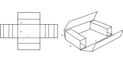 Skládaná krabice FEFCO 0403 Skládaná krabice FEFCO 0403
