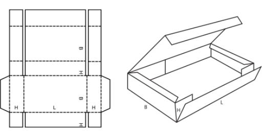 Jednodílná skládaná krabice FEFCO 0413