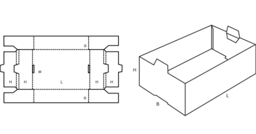 Paletka FEFCO 0435 Paletka FEFCO 0435