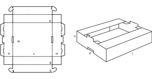 Paletka FEFCO 0436 Paletka FEFCO 0436