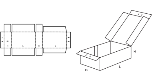 Krabice s víkem FEFCO 0440 Krabice s víkem FEFCO 0440