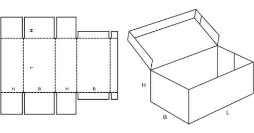Krabice s víkem FEFCO 0441 Krabice s víkem FEFCO 0441