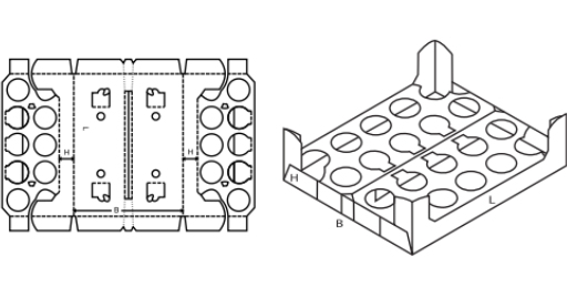 Paletka na kelímky FEFCO 0446 Paletka na kelímky FEFCO 0446