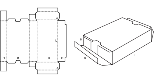 Krabice s víkem FEFCO 0447 Krabice s víkem FEFCO 0447