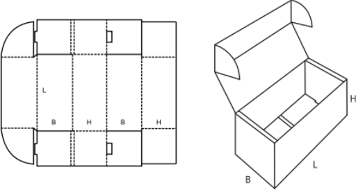 Krabice s víkem FEFCO 0471 Krabice s víkem FEFCO 0471
