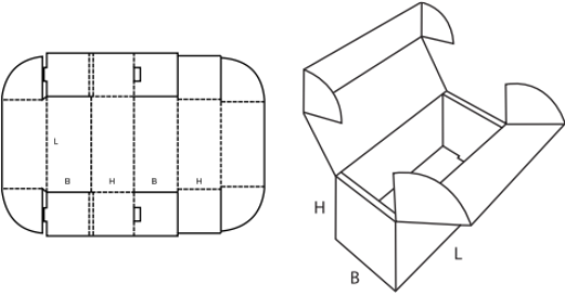 Krabice s víkem FEFCO 0472 Krabice s víkem FEFCO 0472