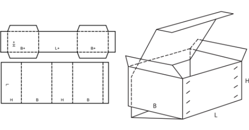 Skládaná krabice FEFCO 0511 Skládaná krabice FEFCO 0511