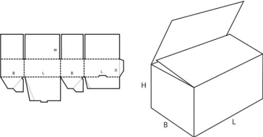 Krabice se samosvorným dnem FEFCO 0703 Krabice se samosvorným dnem FEFCO 0703