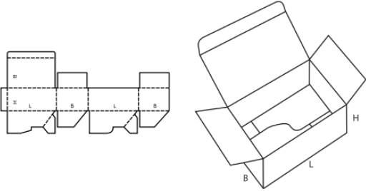 Krabice se samosvorným dnem FEFCO 0713 Krabice se samosvorným dnem FEFCO 0713