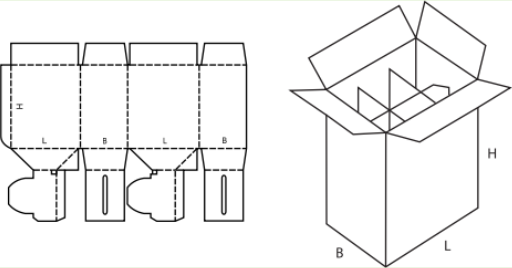 Krabice se samosvorným dnem FEFCO 0715 Krabice se samosvorným dnem FEFCO 0715