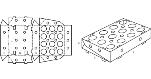 Paletka FEFCO 0751 Paletka FEFCO 0751