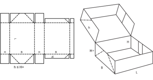 Krabice s víkem FEFCO 0761 Krabice s víkem FEFCO 0761